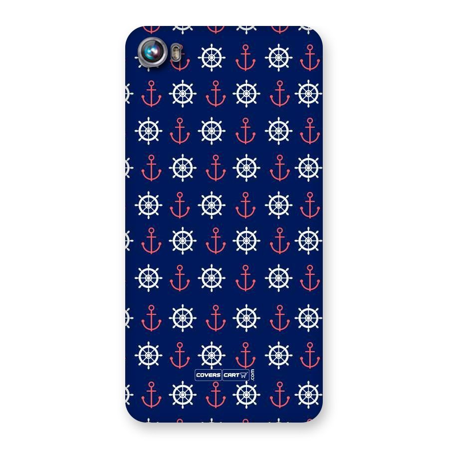 Anchor Pattern Blue Back Case for Micromax Canvas Fire 4 A107