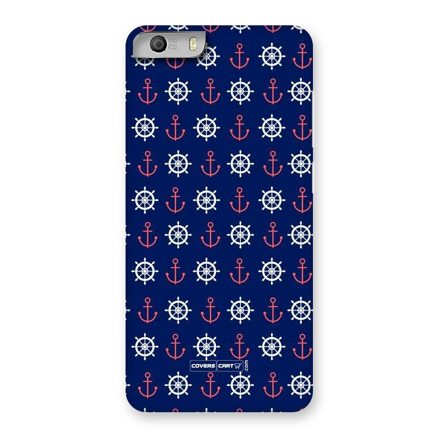 Anchor Pattern Blue Back Case for Micromax Canvas Knight 2