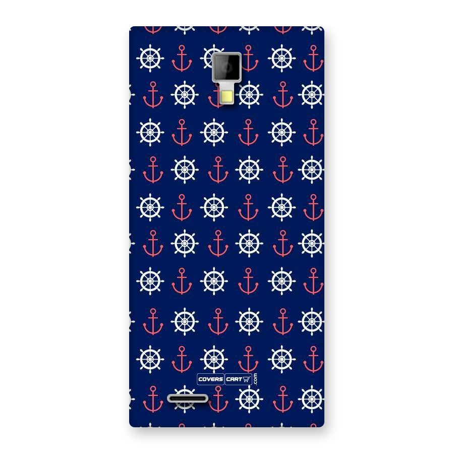 Anchor Pattern Blue Back Case for Micromax Canvas Xpress A99