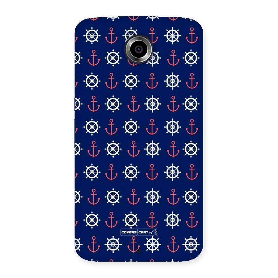 Anchor Pattern Blue Back Case for Nexsus 6