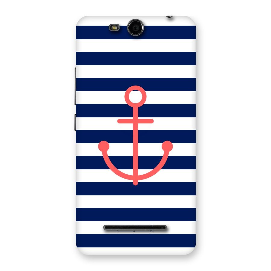 Anchor Stripes Back Case for Micromax Canvas Juice 3 Q392