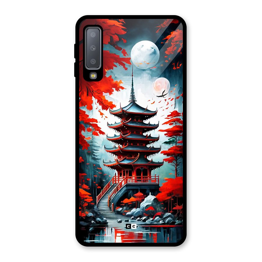 Ancient Painting Glass Back Case for Galaxy A7 (2018)