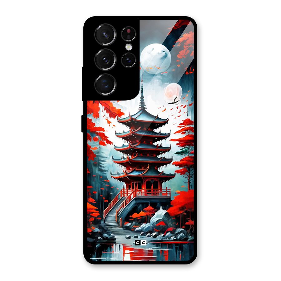 Ancient Painting Glass Back Case for Galaxy S21 Ultra 5G