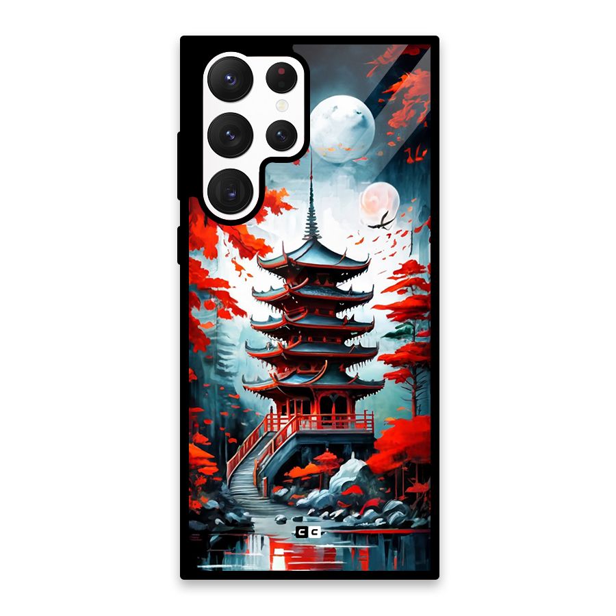 Ancient Painting Glass Back Case for Galaxy S22 Ultra 5G
