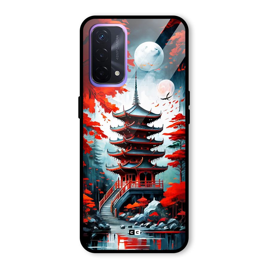 Ancient Painting Glass Back Case for Oppo A74 5G