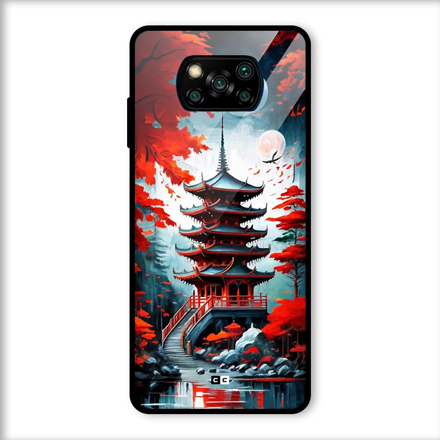 Ancient Painting Glass Back Case for Poco X3