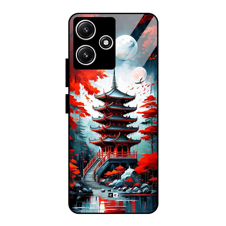 Ancient Painting Glass Back Case for Redmi 12 5G