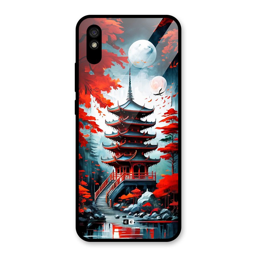 Ancient Painting Glass Back Case for Redmi 9A