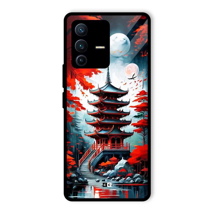 Ancient Painting Glass Back Case for Vivo V23 Pro