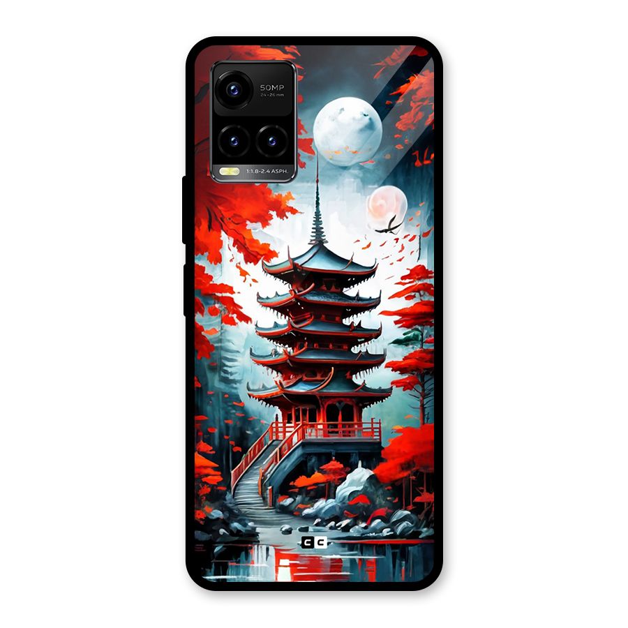 Ancient Painting Glass Back Case for Vivo Y21T