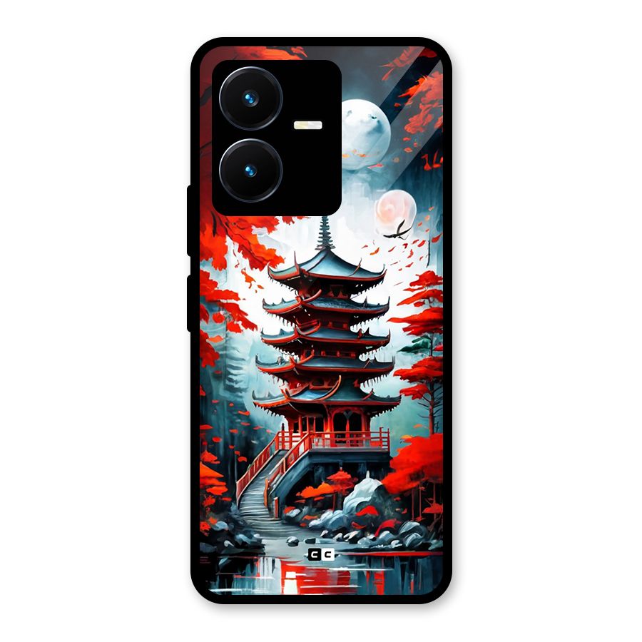 Ancient Painting Glass Back Case for Vivo Y22s