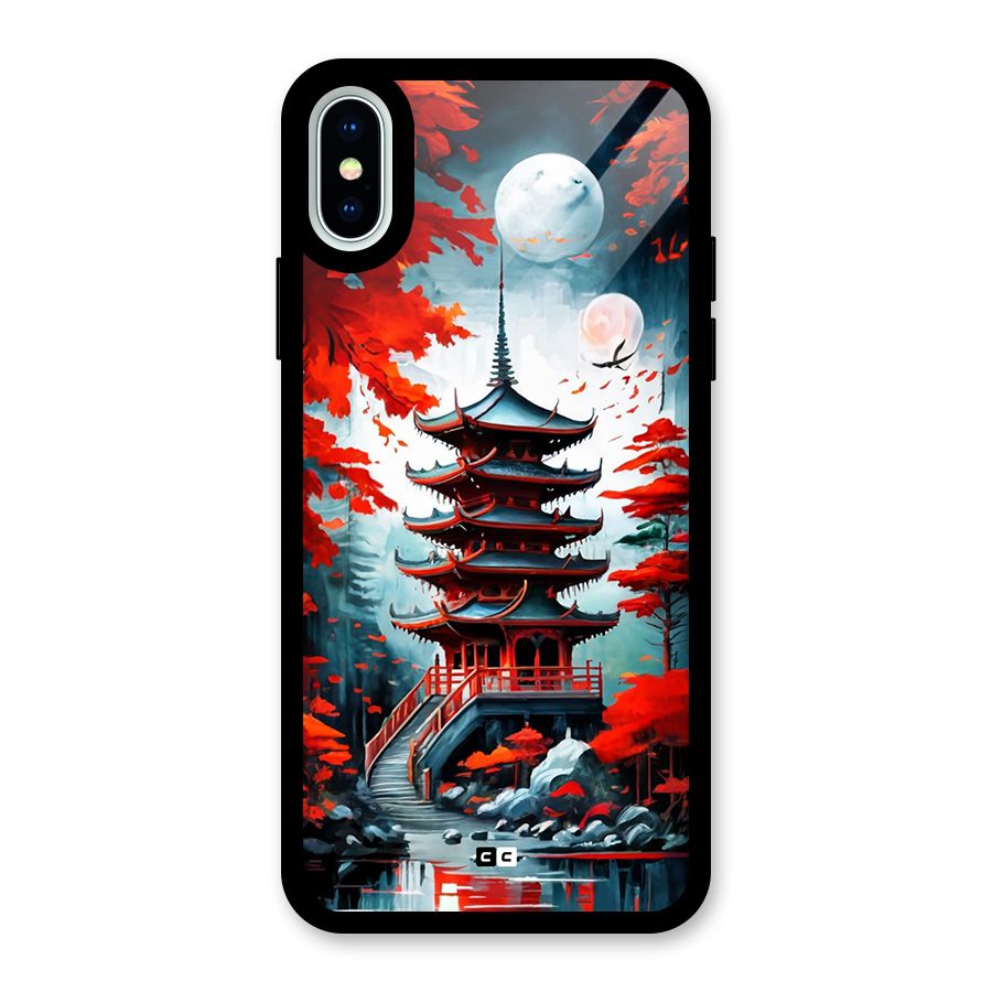 Ancient Painting Glass Back Case for iPhone XS
