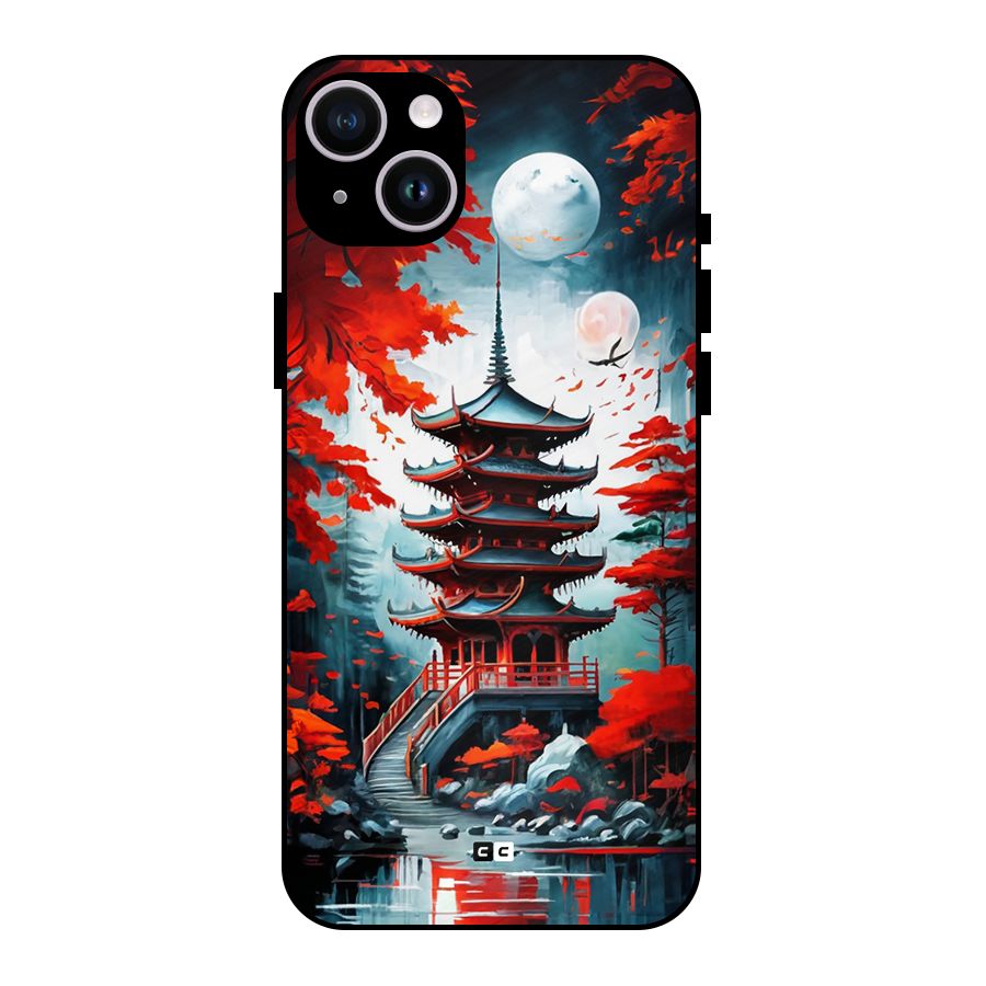 Ancient Painting Metal Back Case for iPhone 14 Plus