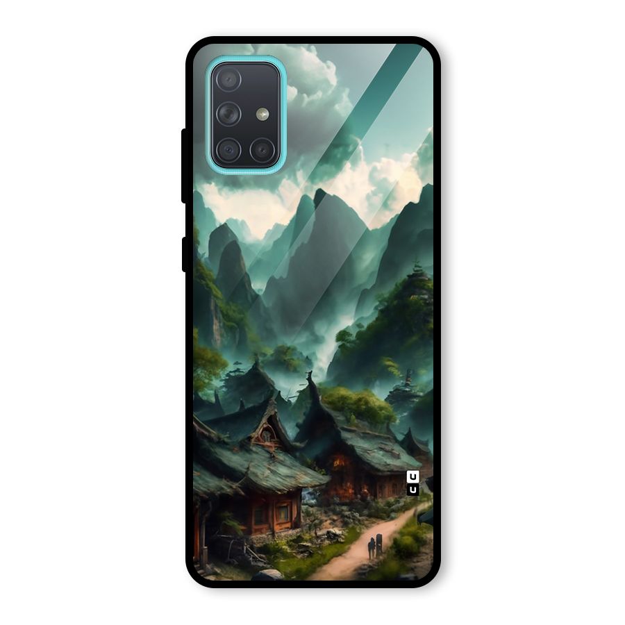 Ancient Village Glass Back Case for Galaxy A71