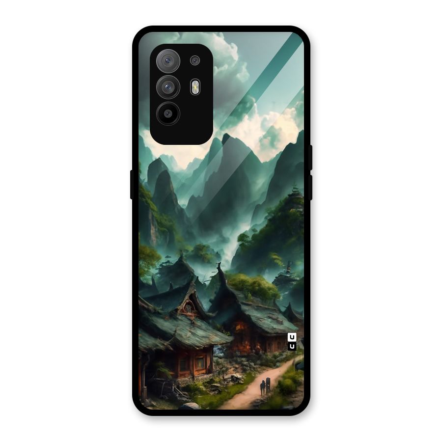 Ancient Village Glass Back Case for Oppo F19 Pro Plus 5G