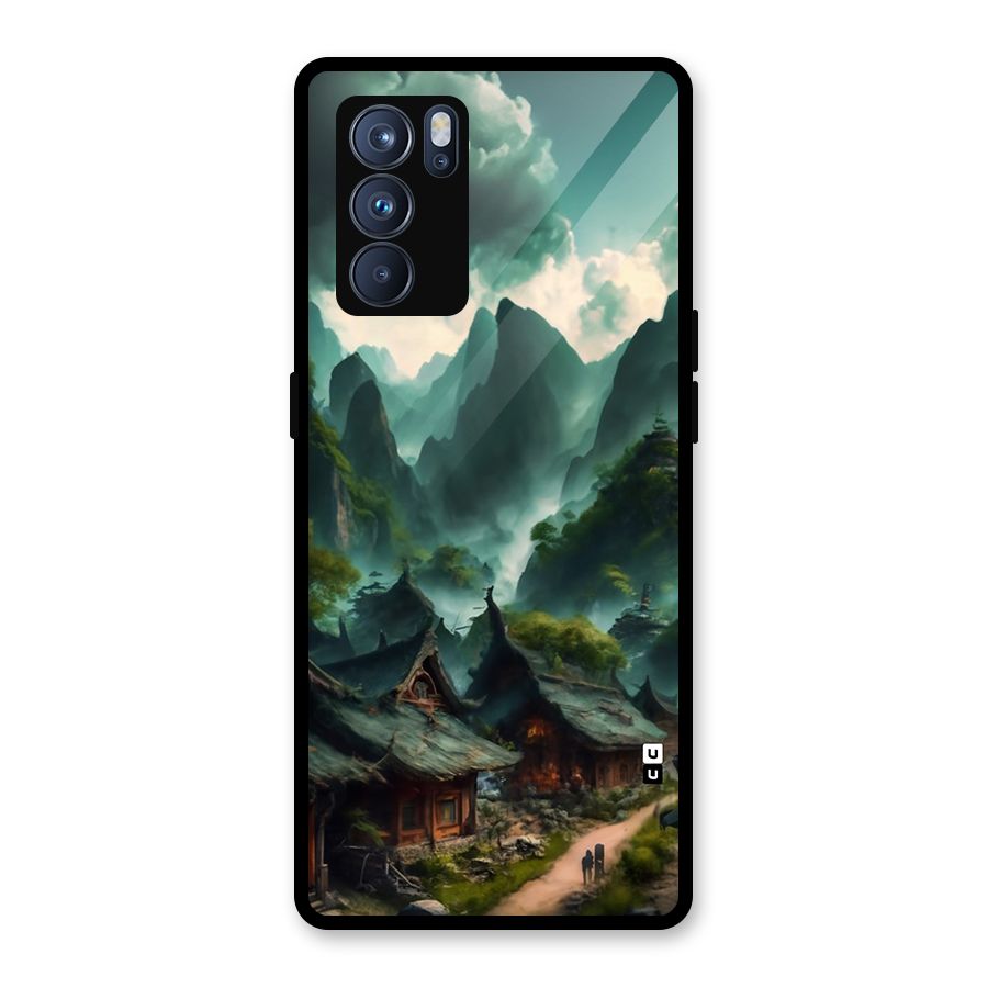 Ancient Village Glass Back Case for Oppo Reno6 Pro 5G