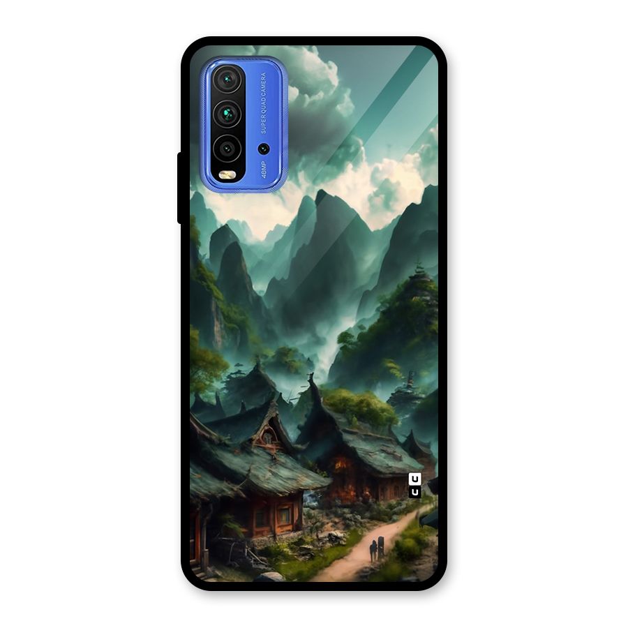 Ancient Village Glass Back Case for Redmi 9 Power