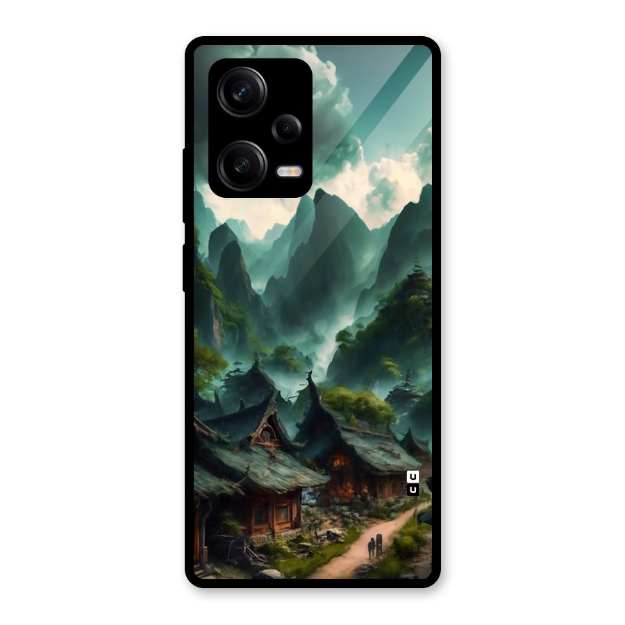 Ancient Village Glass Back Case for Redmi Note 12 Pro