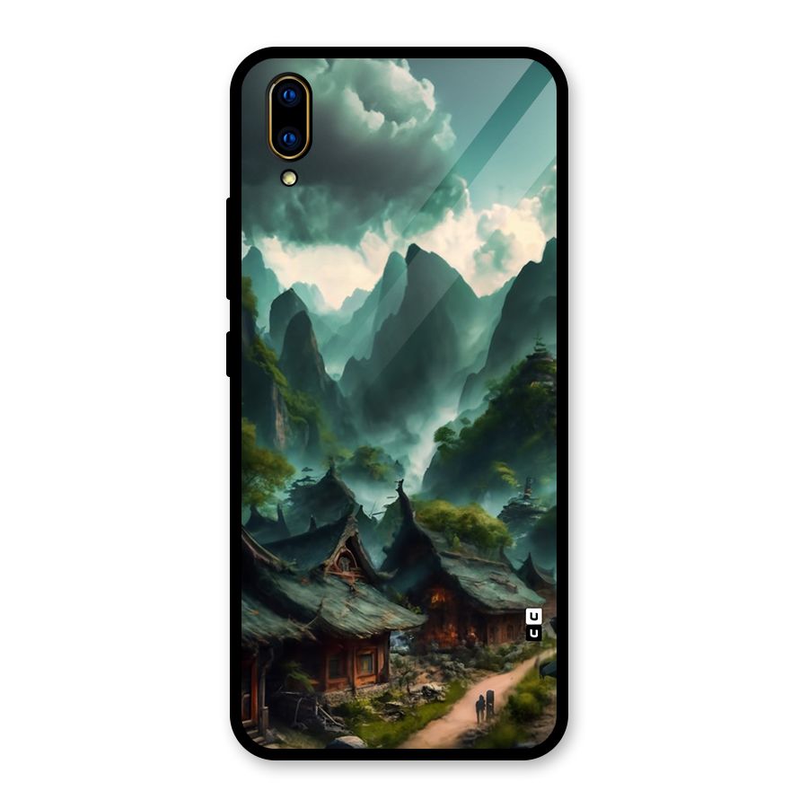 Ancient Village Glass Back Case for Vivo V11 Pro