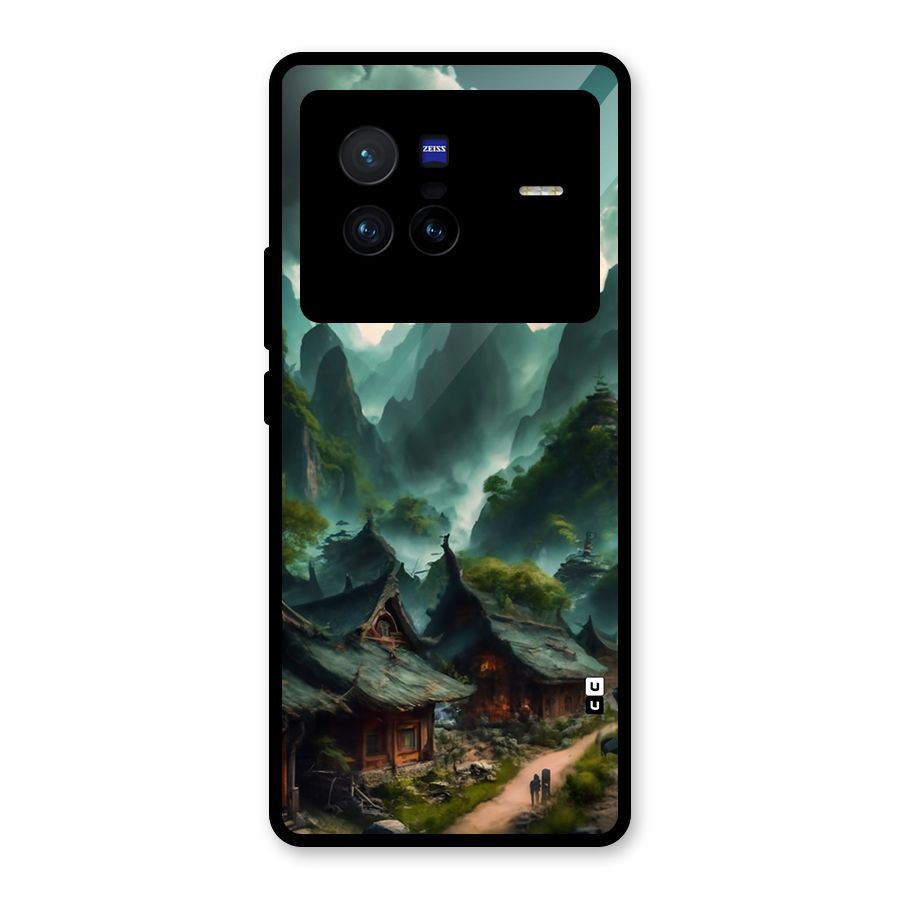Ancient Village Glass Back Case for Vivo X80