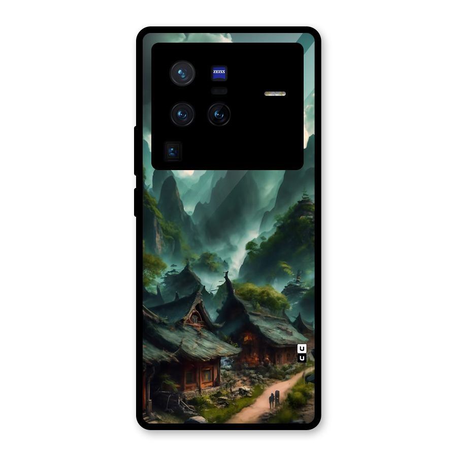 Ancient Village Glass Back Case for Vivo X80 Pro