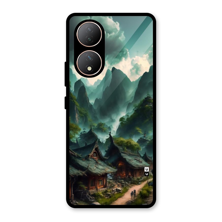 Ancient Village Glass Back Case for Vivo Y100A