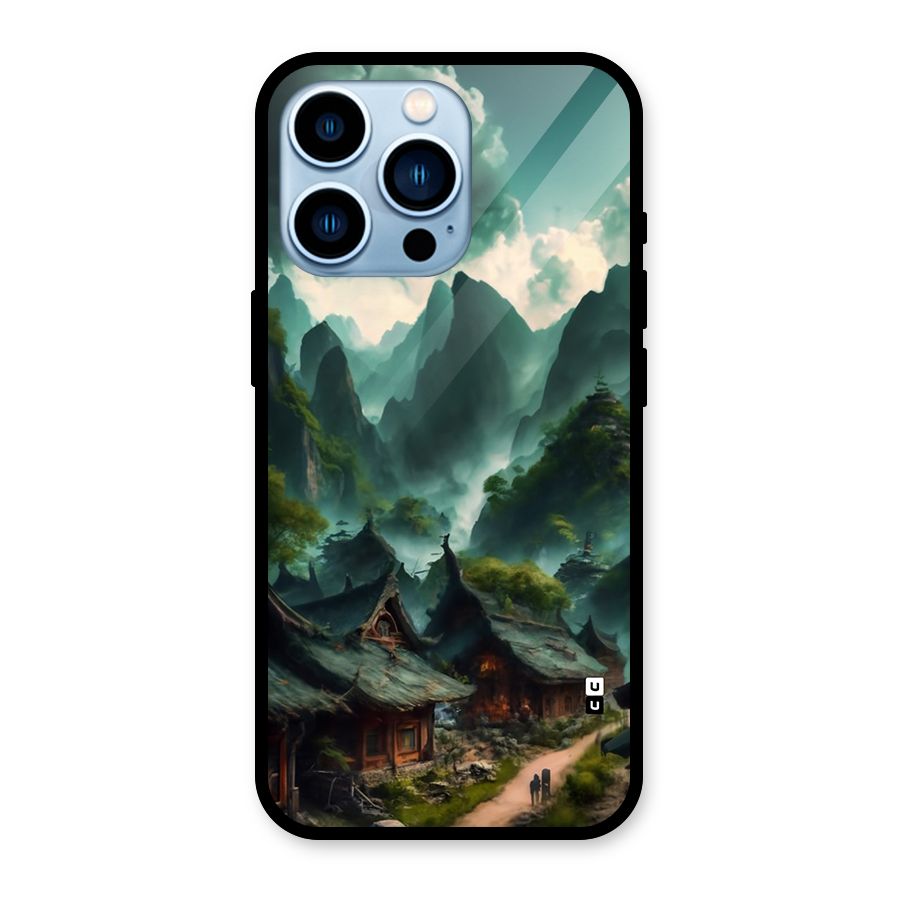 Ancient Village Glass Back Case for iPhone 13 Pro