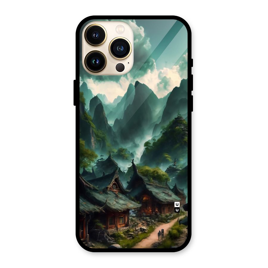 Ancient Village Glass Back Case for iPhone 13 Pro Max