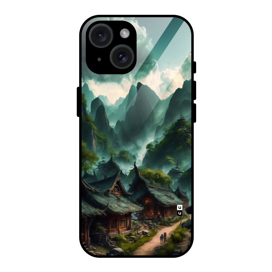 Ancient Village Glass Back Case for iPhone 15