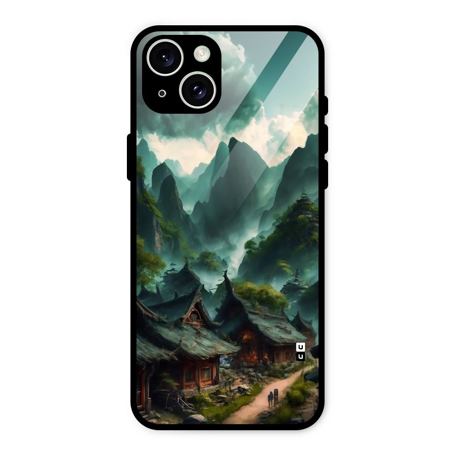 Ancient Village Glass Back Case for iPhone 15 Plus