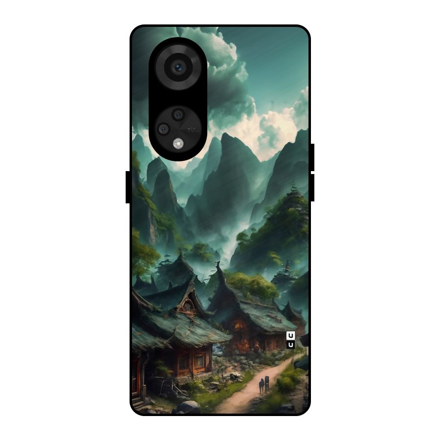Ancient Village Metal Back Case for Reno8 T 5G