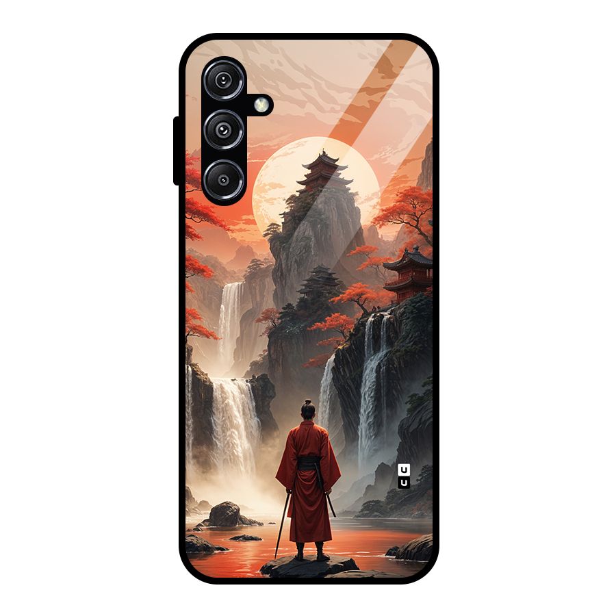 Ancient Waterfall Glass Back Case for Galaxy M34 5G