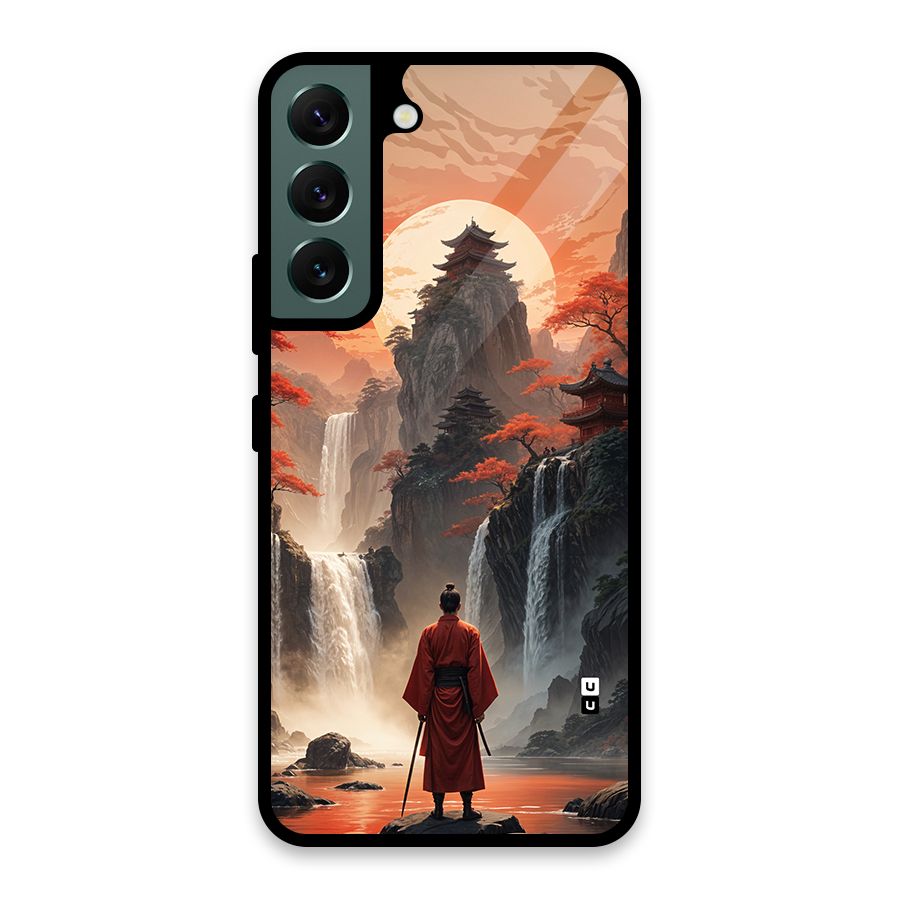 Ancient Waterfall Glass Back Case for Galaxy S22 5G