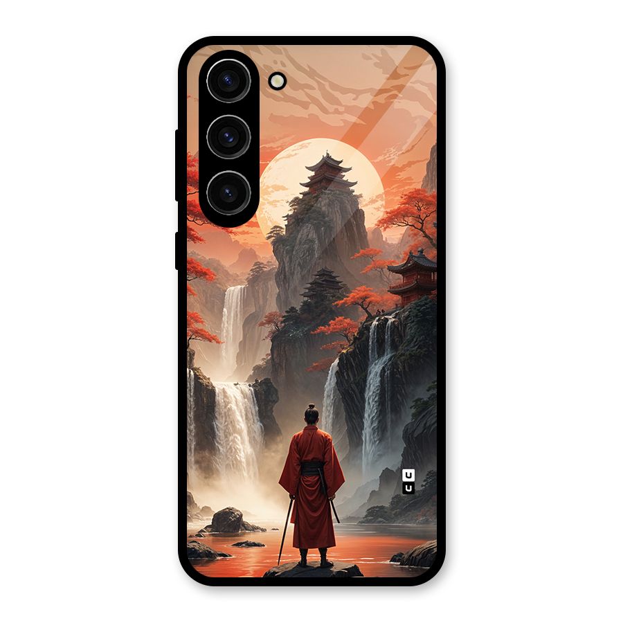 Ancient Waterfall Glass Back Case for Galaxy S23 Plus