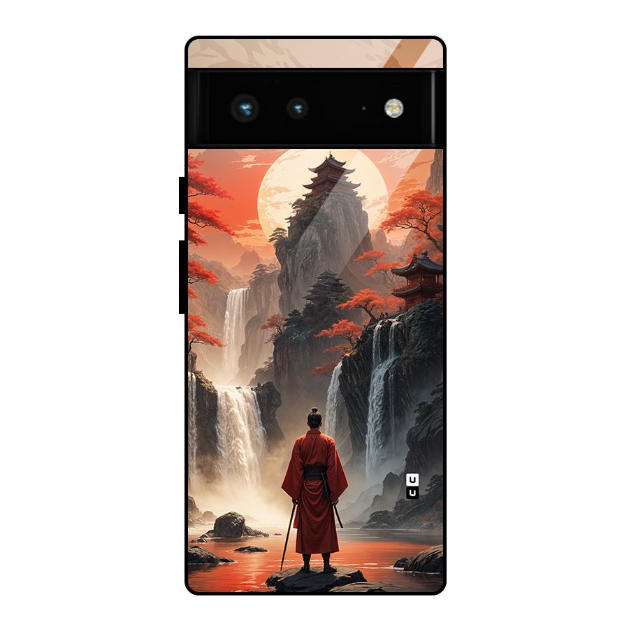 Ancient Waterfall Glass Back Case for Google Pixel 6