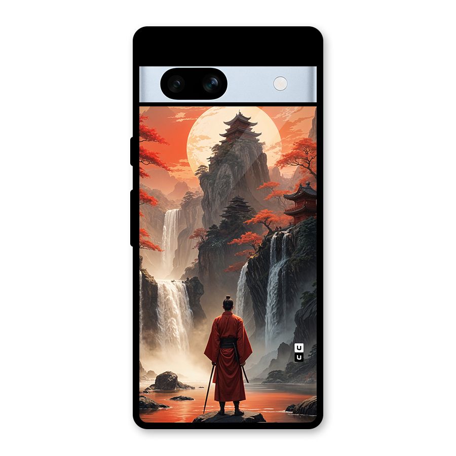 Ancient Waterfall Glass Back Case for Google Pixel 7a