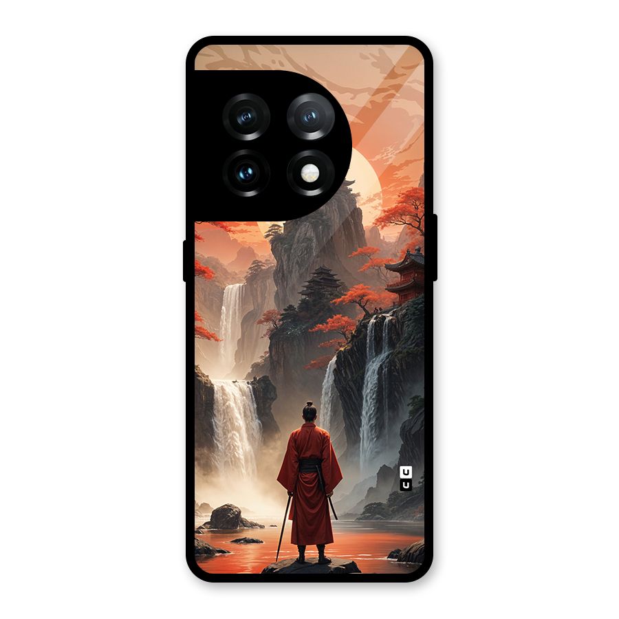 Ancient Waterfall Glass Back Case for OnePlus 11