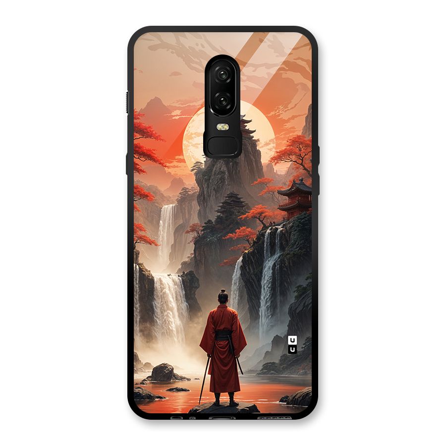 Ancient Waterfall Glass Back Case for OnePlus 6
