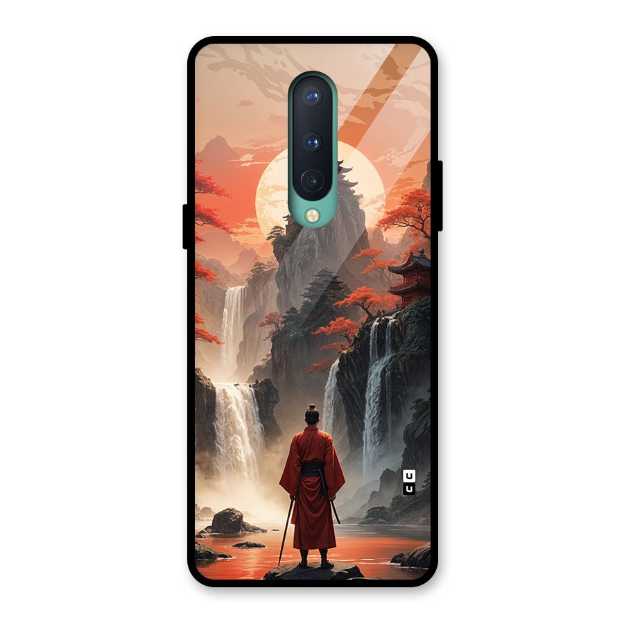 Ancient Waterfall Glass Back Case for OnePlus 8