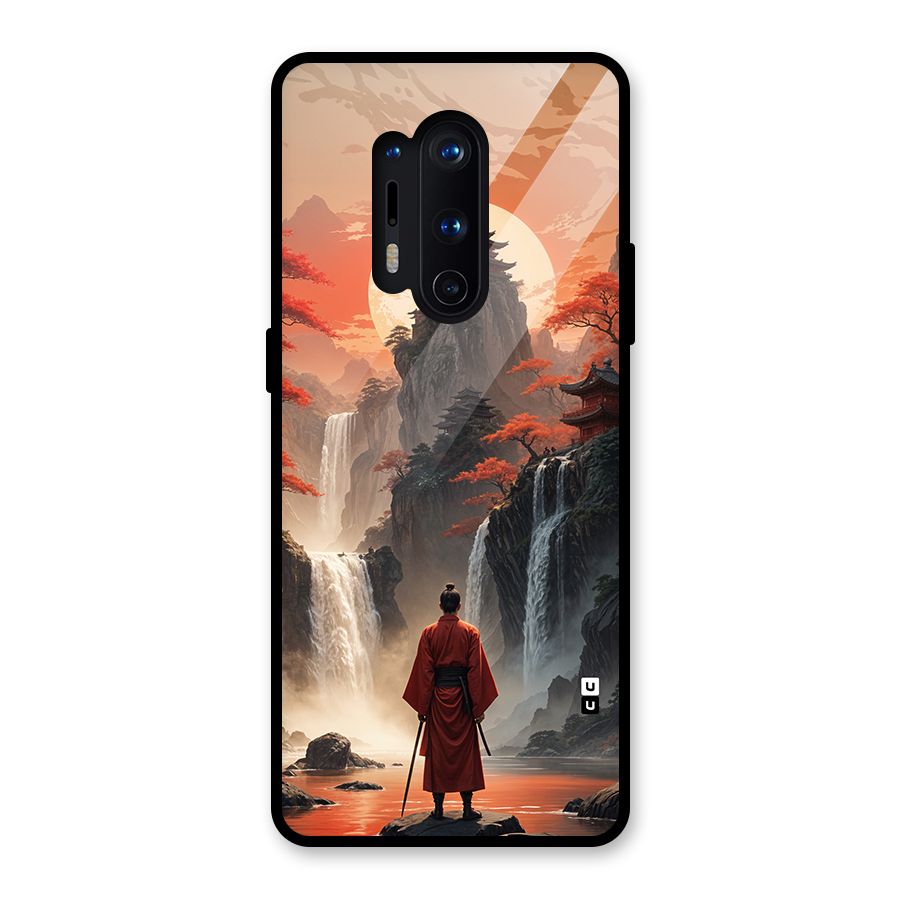 Ancient Waterfall Glass Back Case for OnePlus 8 Pro