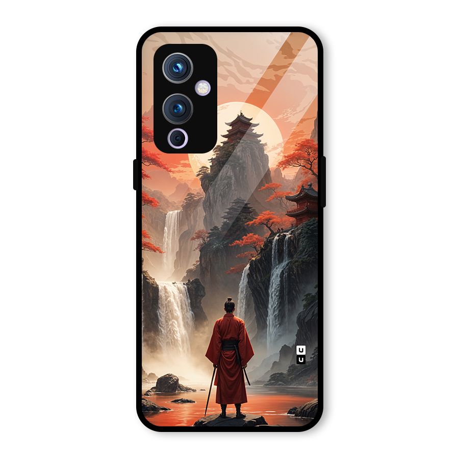 Ancient Waterfall Glass Back Case for OnePlus 9