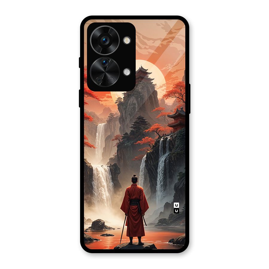 Ancient Waterfall Glass Back Case for OnePlus Nord 2T
