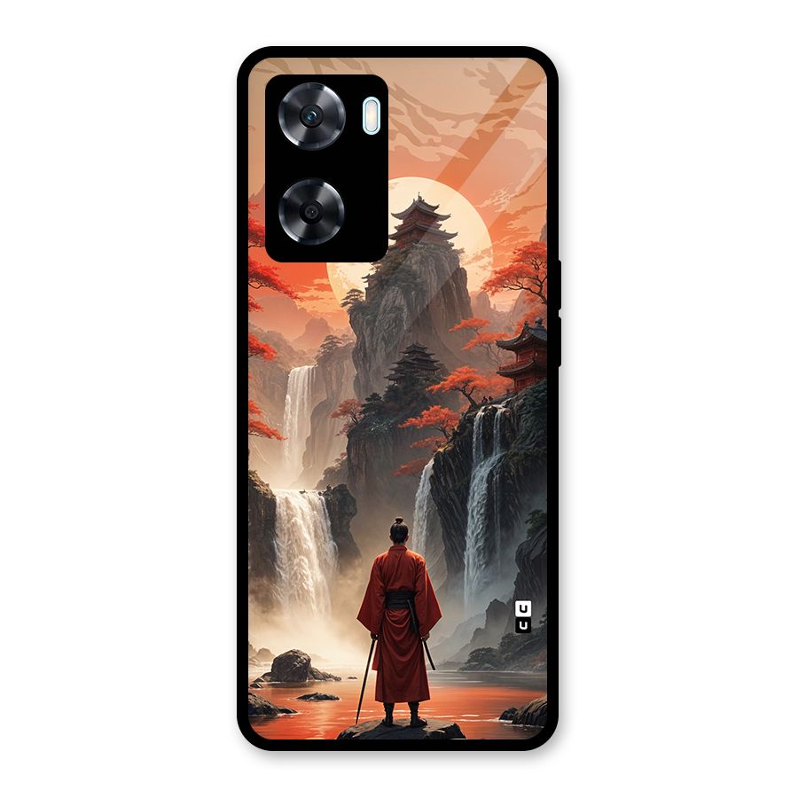 Ancient Waterfall Glass Back Case for Oppo A77
