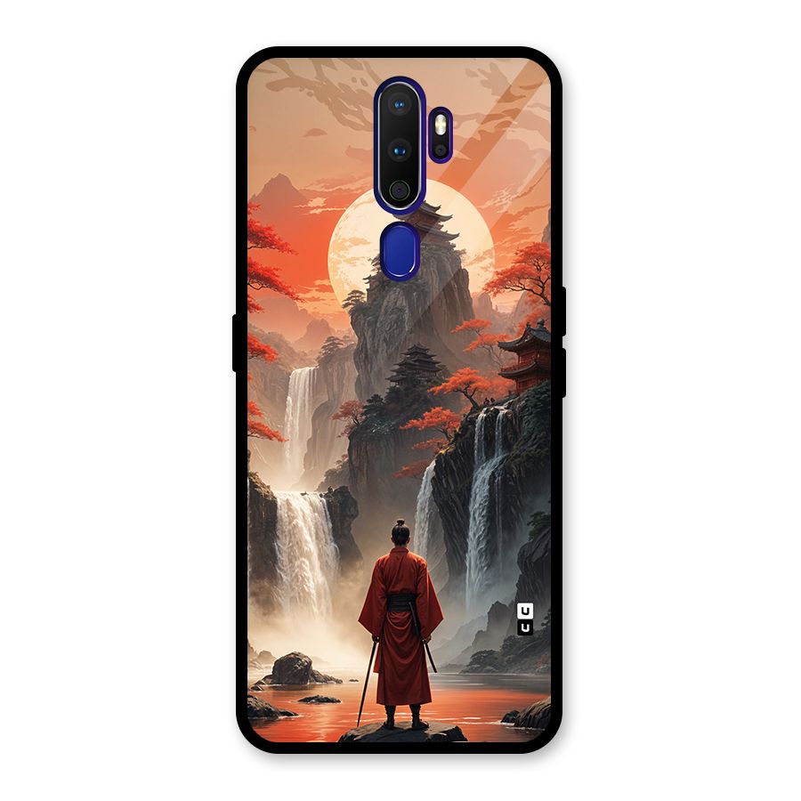Ancient Waterfall Glass Back Case for Oppo A9 (2020)