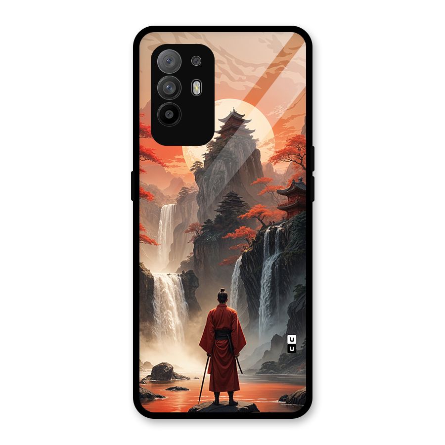 Ancient Waterfall Glass Back Case for Oppo F19 Pro Plus 5G