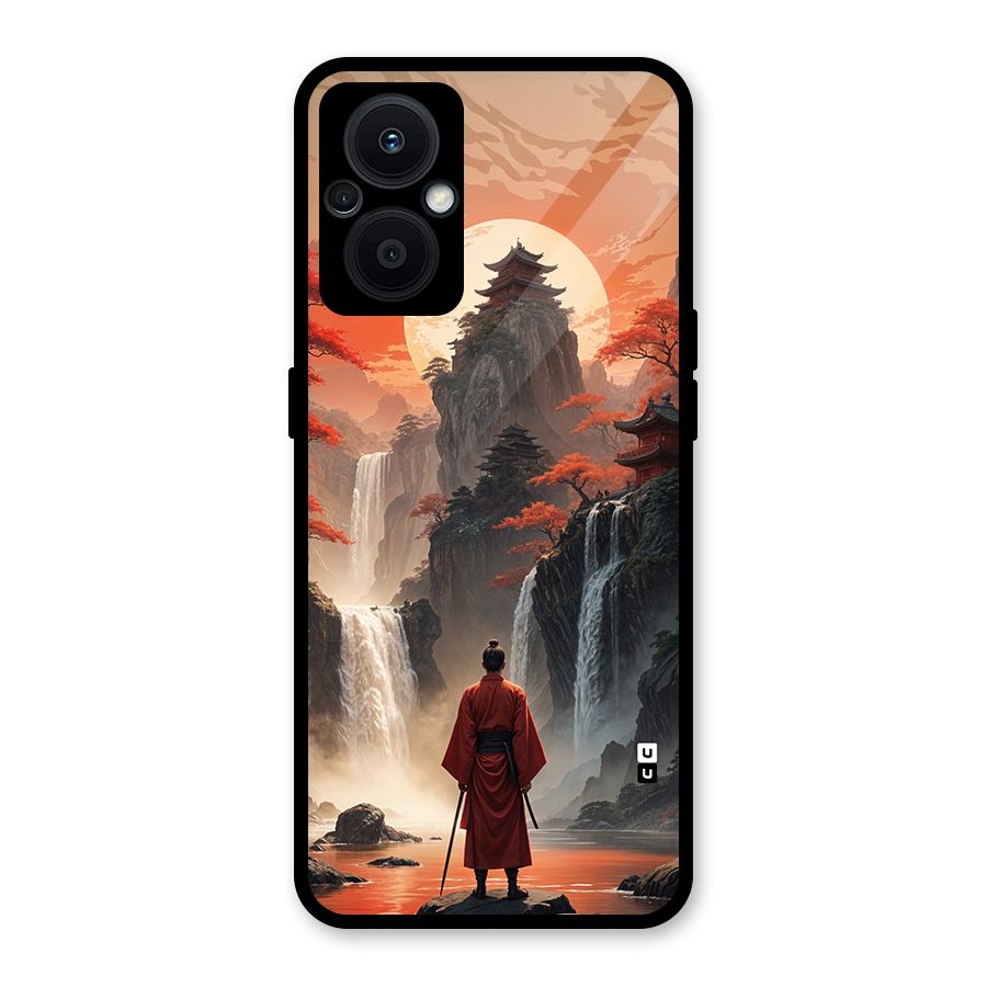 Ancient Waterfall Glass Back Case for Oppo F21s Pro 5G