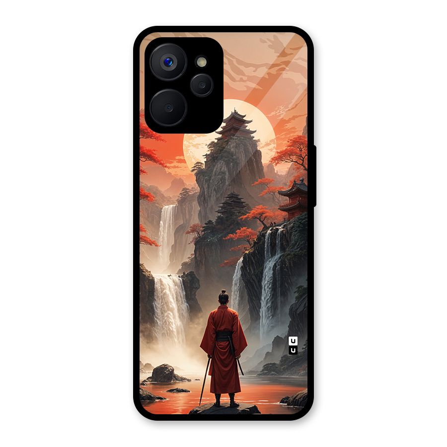 Ancient Waterfall Glass Back Case for Realme 9i 5G