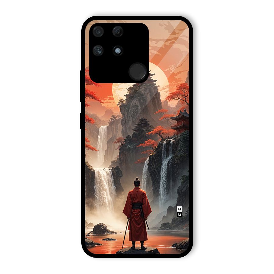 Ancient Waterfall Glass Back Case for Realme Narzo 50A