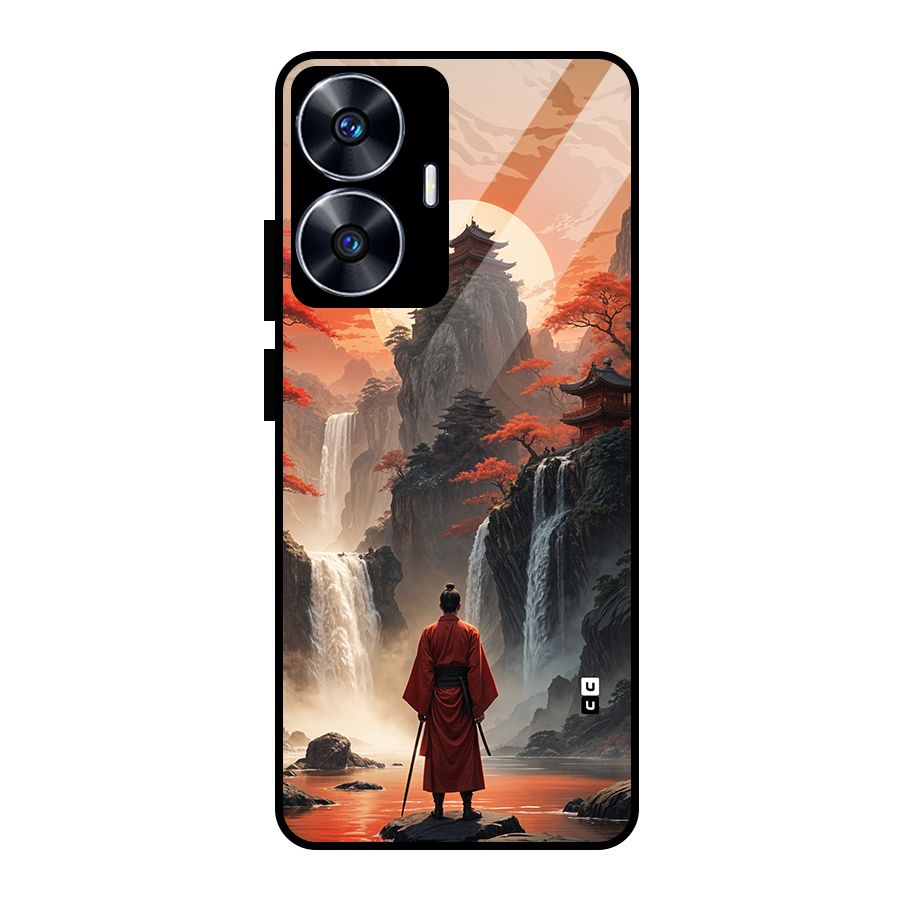 Ancient Waterfall Glass Back Case for Realme Narzo N55