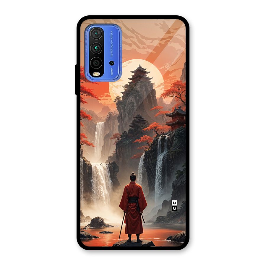 Ancient Waterfall Glass Back Case for Redmi 9 Power